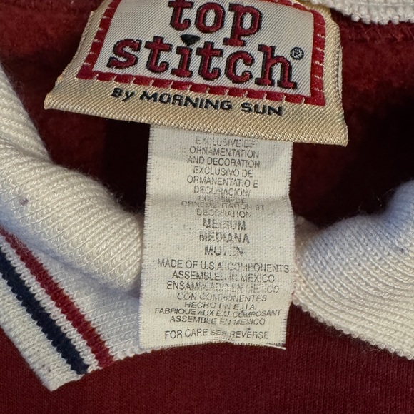 Vtg TOP STITCH Embroidered Angels Double Collar Sweatshirt Medium - Picture 3 of 6